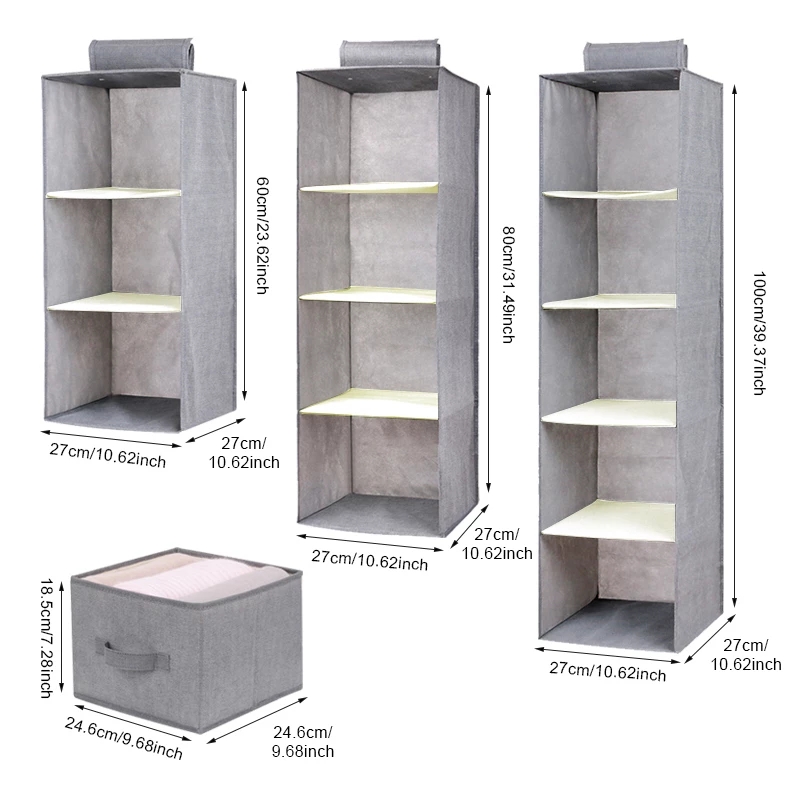 Household Clothes Hanging Drawer Box Storage Wall Wardrobe Closet Organizer Shelves Organizadores clothes organizer