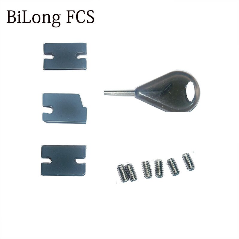 Surf FCS II Compatibility Kit Tab Infill Kit FCSII tab infill kit for FCS II fin box FCS key Grub surfboard fin Screws: 3kit 1key