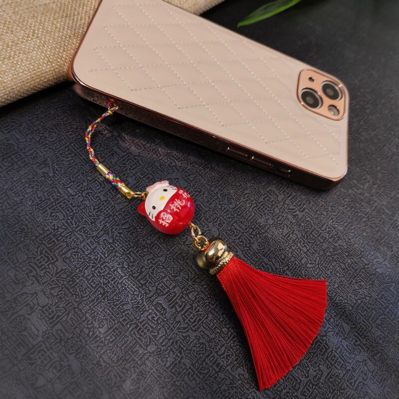 Short Pendant Key Shell Anti-lost Hanging Chain Trick Peach Pendant Retro Tassel Pendant Mobile Phone Lanyard Antique Pendant