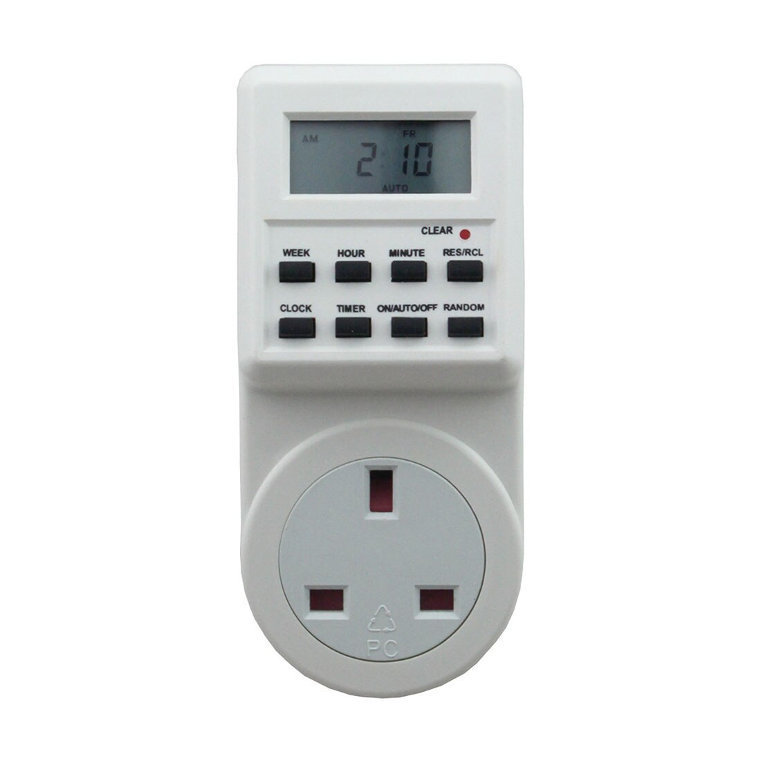 EU/US/UK/AU 230V Plug Switch Socket Plug-in Programmable Timer Switch Socket with Clock Summer Time Random Function