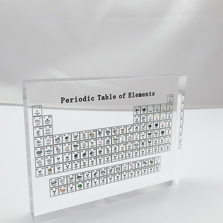 Printing Acrylic Periodic Table Display Kids Teaching tool Birthday Chemical Element Frame Decoration Crafts