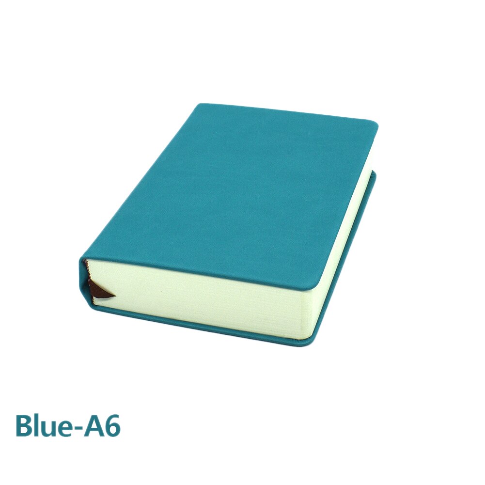 Super Thick Blank Pages Notebook A4 A5 A6 Travel Journal For Students Leather Soft Cover Diary Sketchbook School Stationery: Blue / A4