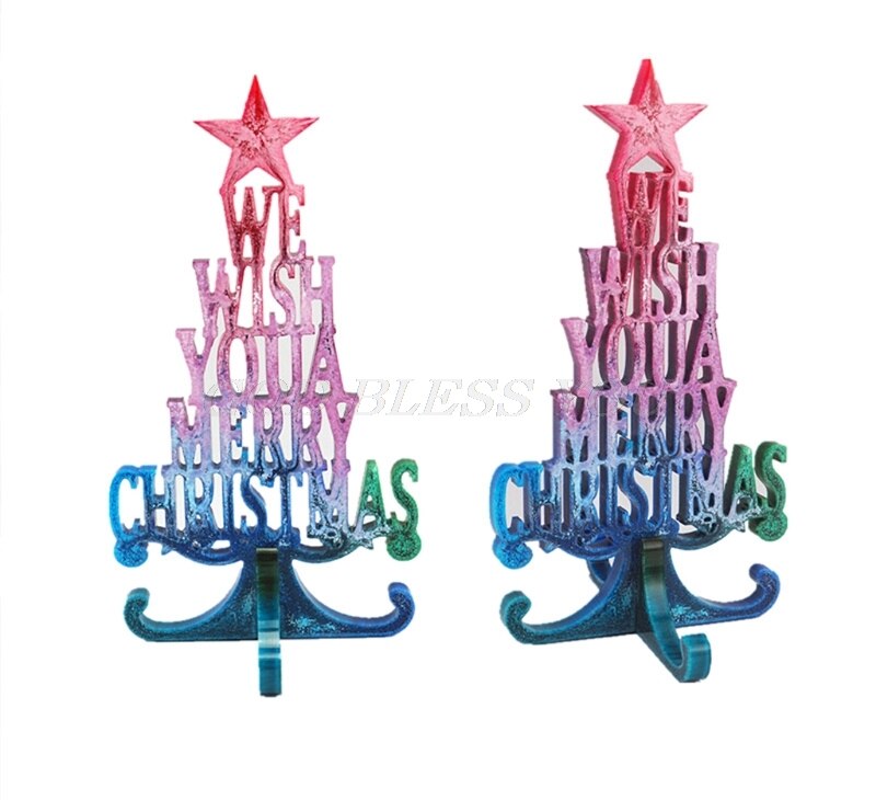 Christmas Tree Ornaments Epoxy Resin Mold Merry Christmas Home Decor Silicone Mould Christmas Theme Feastival Art Crafts