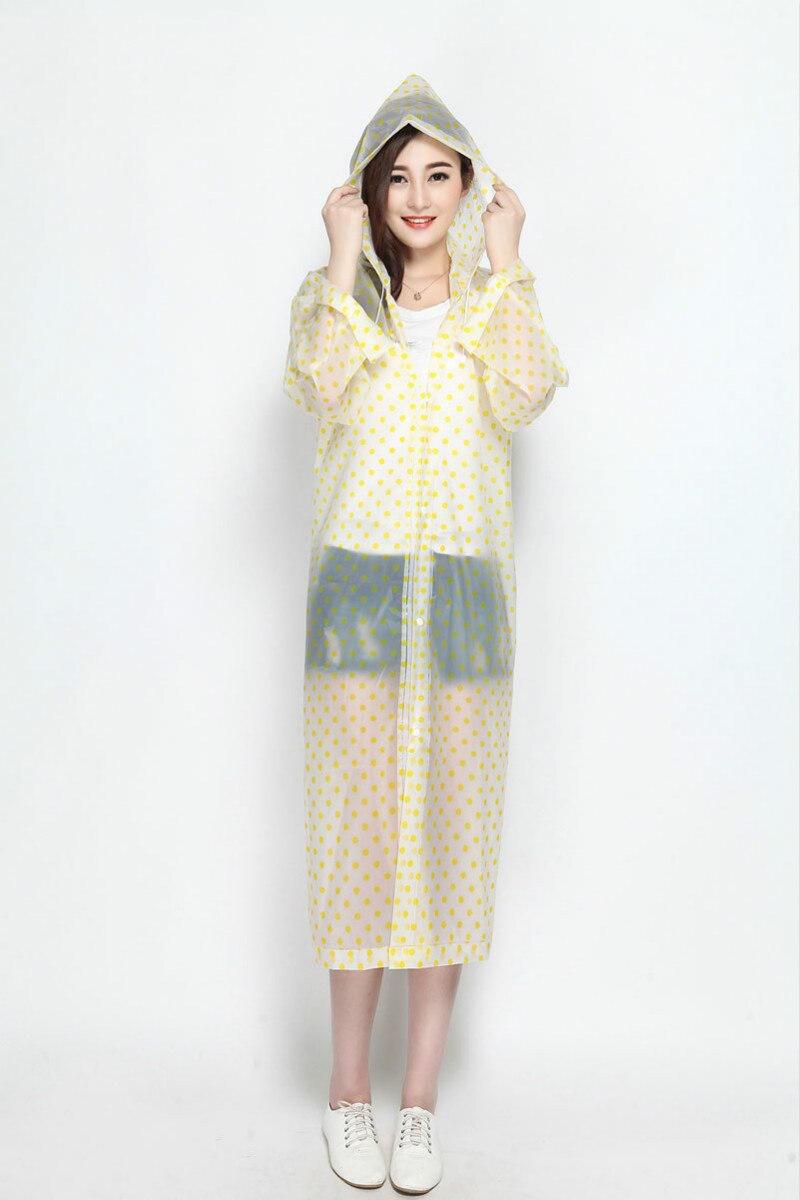 Portable Outdoor Transparent Raincoat Women Men Rain Coat Waterproof Disposable Hooded Ponchos Plastic Rain Cover