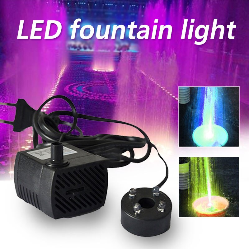 Vandpumpe led pool lys fest akvarie springvand farverigt bryllup springvand pool lys dekorativ lampe