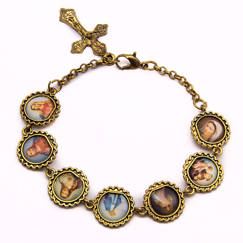 Pulsera de crucifixión del Corazón de Jesús, de Navidad, católico, Virgen María, tendencia: 1