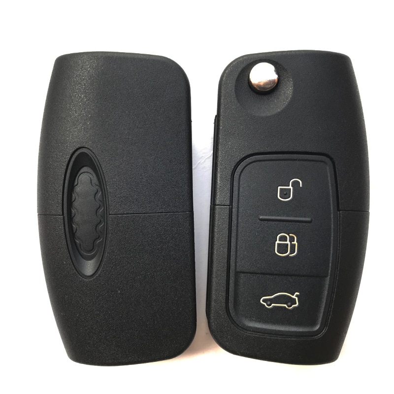 Estuche para mando a distancia para Ford s-max c-max Focus galaxy Mondeo ka 3 botones Flip plegable llave de coche en blanco