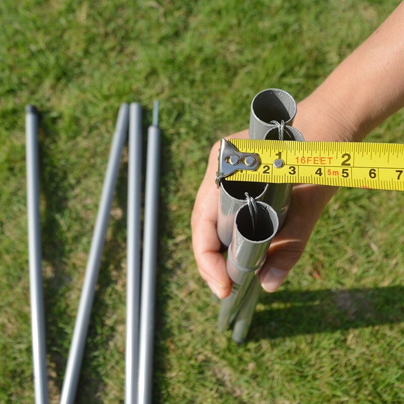 2m Tent Pole Outdoor Camping Folding Awning Rod Foldable Tent Pole Support Stand Pole Sun Shelter Tarp Sticks Tent Accessories