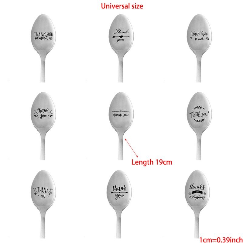 Rvs Dank U Suiker Thee En Koffie Lepel Voor Thanksgiving Christmas