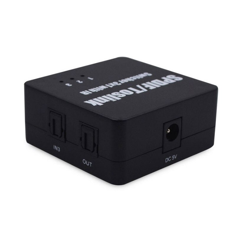 Fiber Optic Switch with remote control digital audio HD 3 IN 1 fiber converter