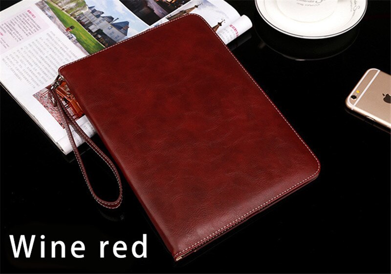 Pour IPad 9th 8th 7th 6th Génération Etui Luxe Cuir Portefeuille Tablette pour IPad 9.7 10.2 pour IPad 9 8 7 6 5 Air 2 1 Housse: wine red / 9.7inch  Air1  Air2