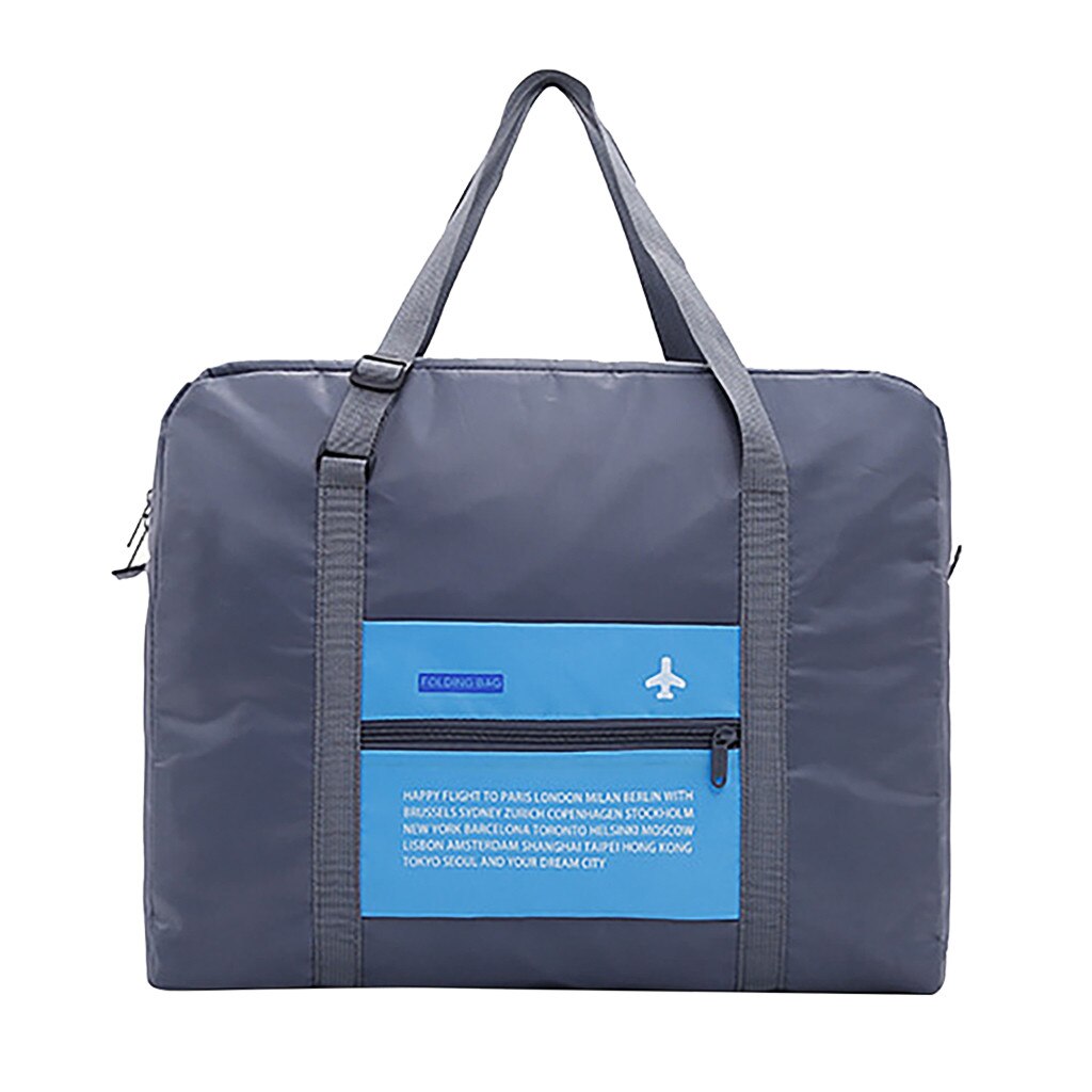 Sac de voyage étanche de grande capacité pour femmes, sac pliant en Nylon, bagages unisexe, sacs à main de voyage, # Zer: Sky Blue