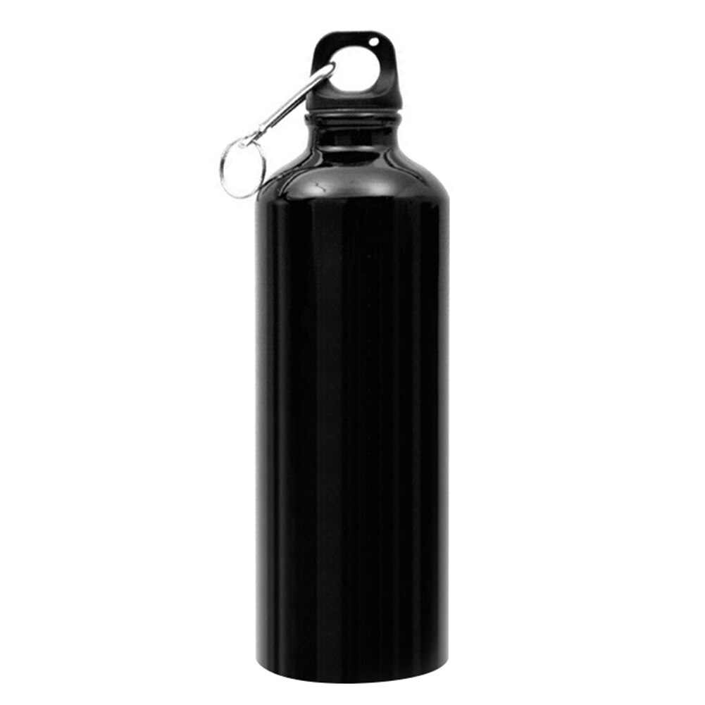 750ml Aluminium Alloy Outdoor Sports Insulated Water Bottles Camping Bicycle Exercise Sport Water Bottle Cup With Lid: Black