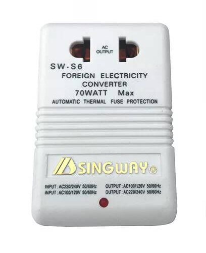 Spenningsomformer 110V til 220V - Reiseadapter 300W/500W/100W/150W/70W - steg opp/ned: Sw -s6(70w)