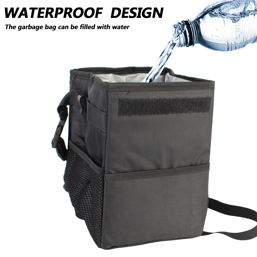 Hanging Vehicle Garbage Dust Case Storage Bag Car Trash Bin Waterproof Car Trash Can Bin Foldable