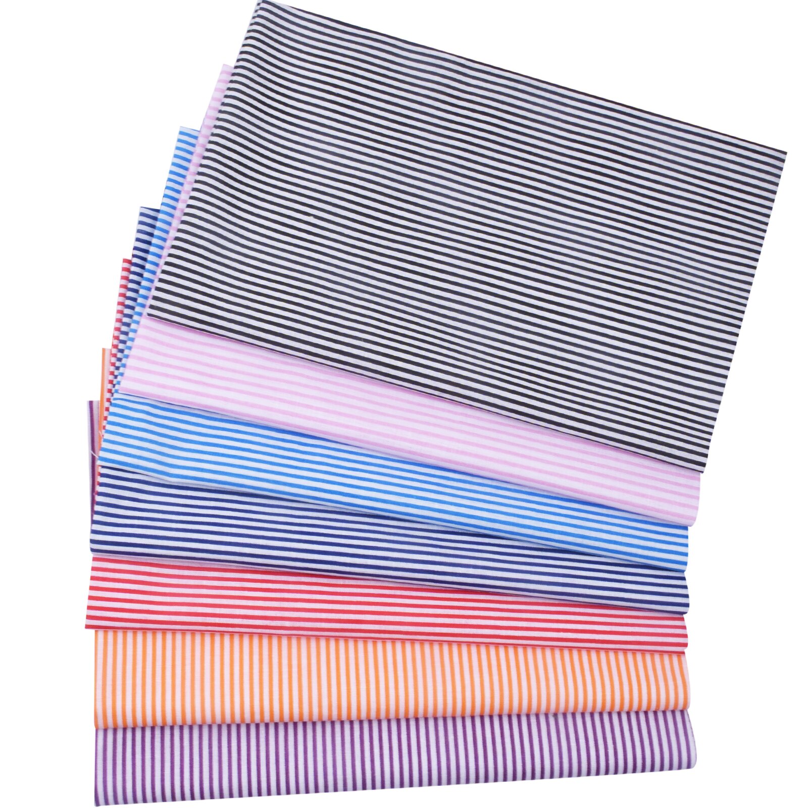 20x25cmFloral Plaid Stripe Cotton Fabric,Sewing Quilting DIY Patchwork Fabric Bundle, Handmade Cloth: 8 7pieces