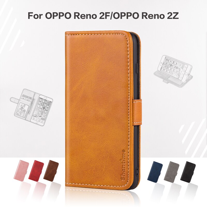 Flip Cover For OPPO Reno 2F Business Case Leather Luxury With Magnet Wallet Case For OPPO Reno 2Z Phone Cover