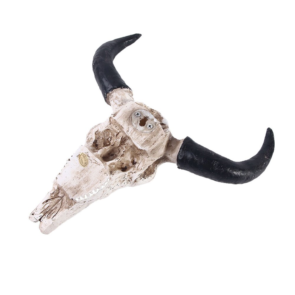 Harts longhorn ko skalle huvud vägghängande dekorationer prydnader 3d djur djurliv horn skulptur figurer hantverk heminredning