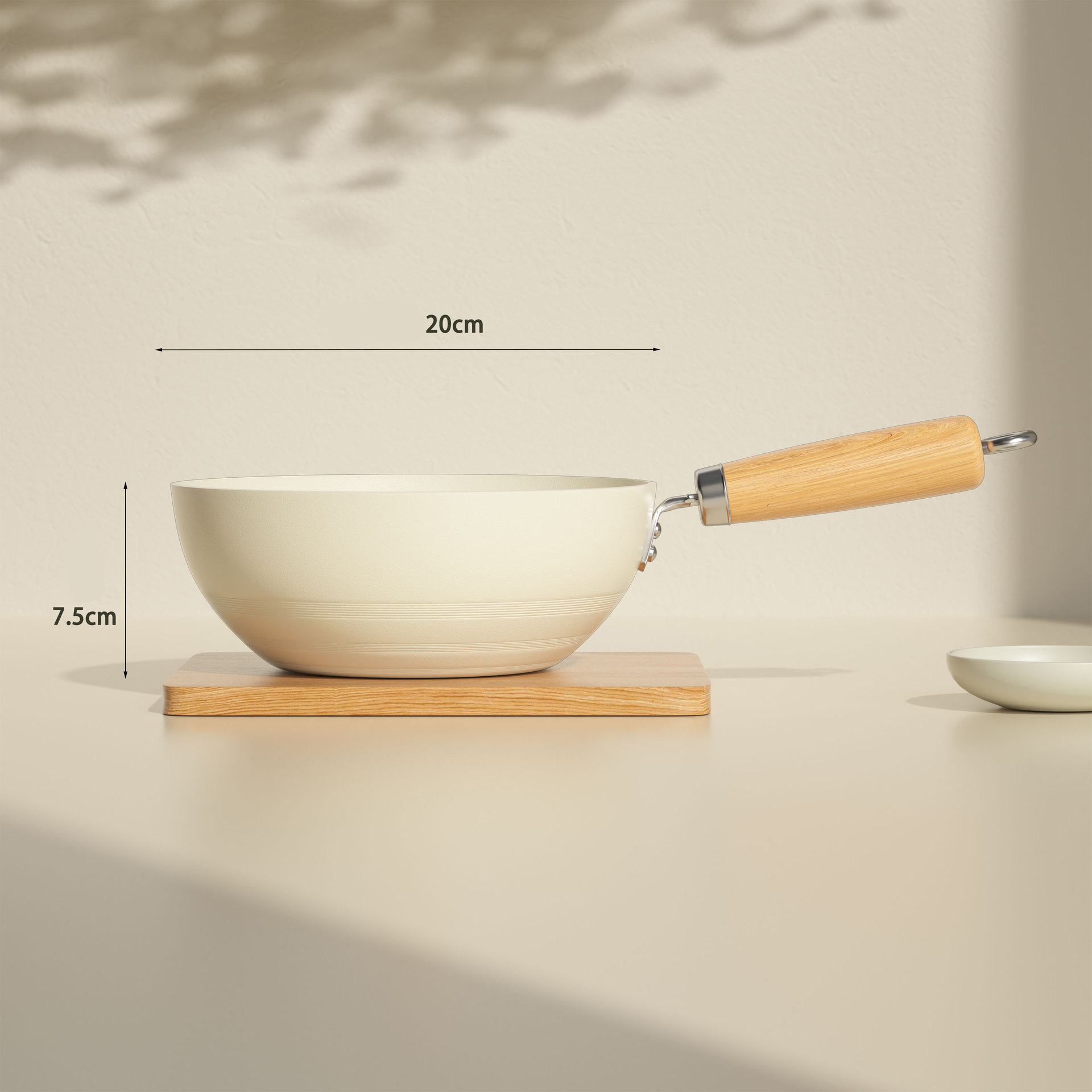 Mini Frying Pan Non-Stick Wok Ceramic Home Egg Steak Skillet Pancake Fried Induction Cooker Gas Stove Saucepan Kitchen Cookware: WHITE