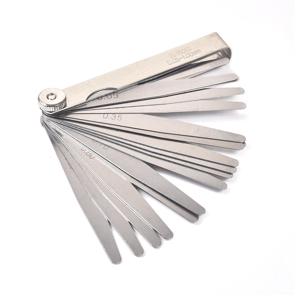 1 Set Metric Feeler Gauge 17/20 Blades 0.02-1.00mm For Measurements Tools