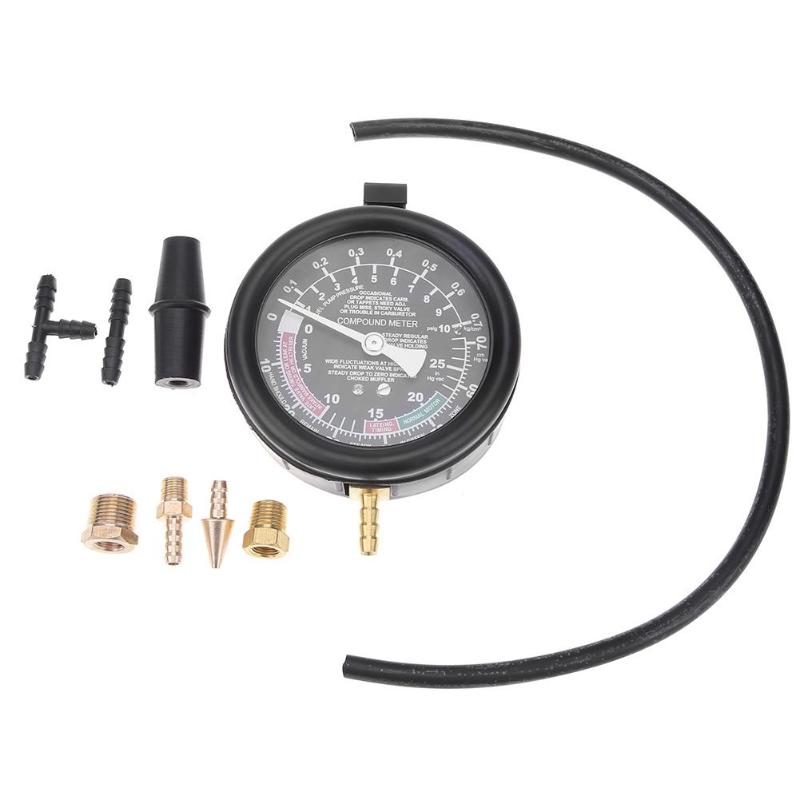 Multifunction Car Engine Vacuum Pressure Gauge Meter For Fuel System Vaccum System Seal Leakage Tester