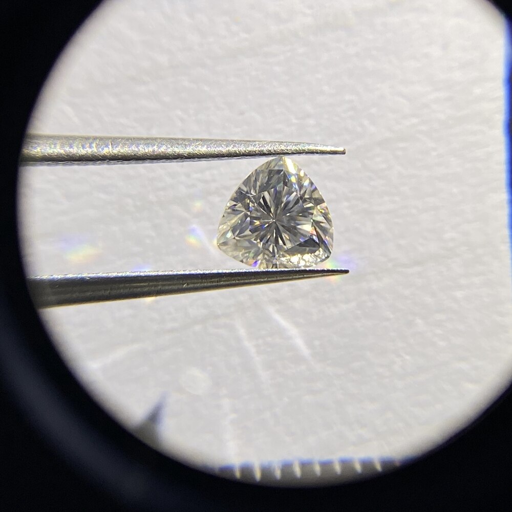 6*6mm DEF VVS GRA certificado suelto corte Trillion anillo brillo de diamante brillo blanco forma