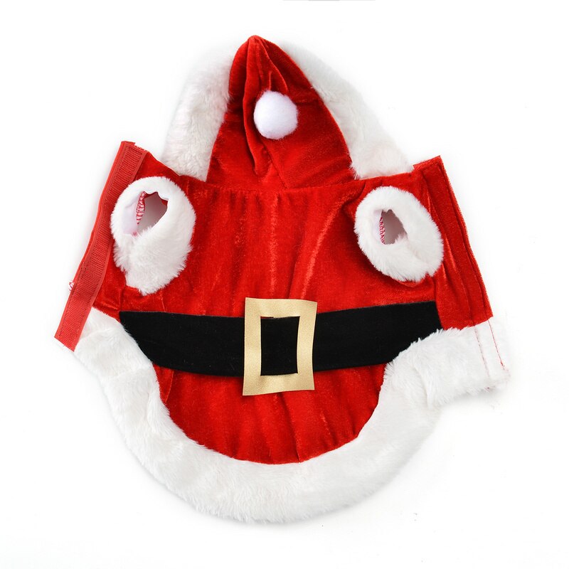Vinter liten hund julkläder tomte husdjur hundkläder liten hund julkläder hund huva jacka valp katt kostym xxs-l