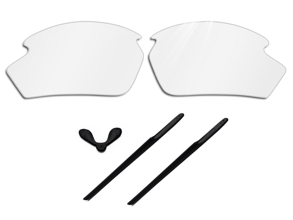Glintbay 100%  præcise fit krystalklar udskiftningslinser og sort gummisæt til rudy projekt rydon solbriller