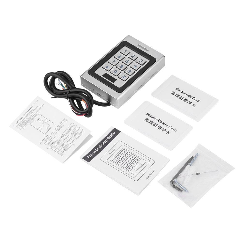 RFID Card Door Access Control System Waterproof Metal Keypad Anti-theft Alarm Standalone Access Control With 2000 Users