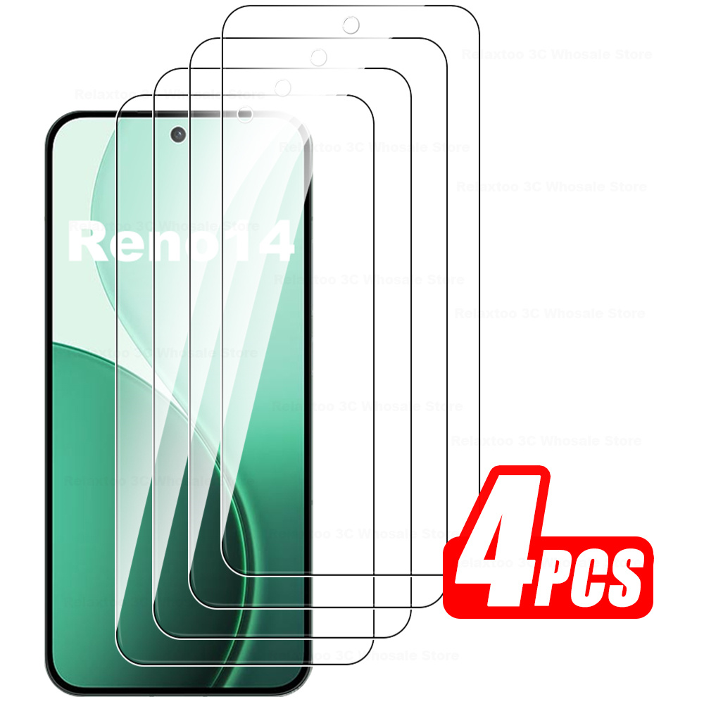 4-1Stck Schutz Glas Für Oppo Reno14 Profi 9H Prämie Bildschirm Schutz Abdeckung Telefon Film Für Oppo Reno14Profi reno 14 14Profi 5G: Roségold / Bündel 20