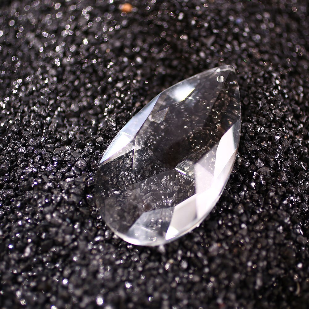 Klart krystal prisme vanddråbe vedhæng til bryllup lysekrone perle lampe