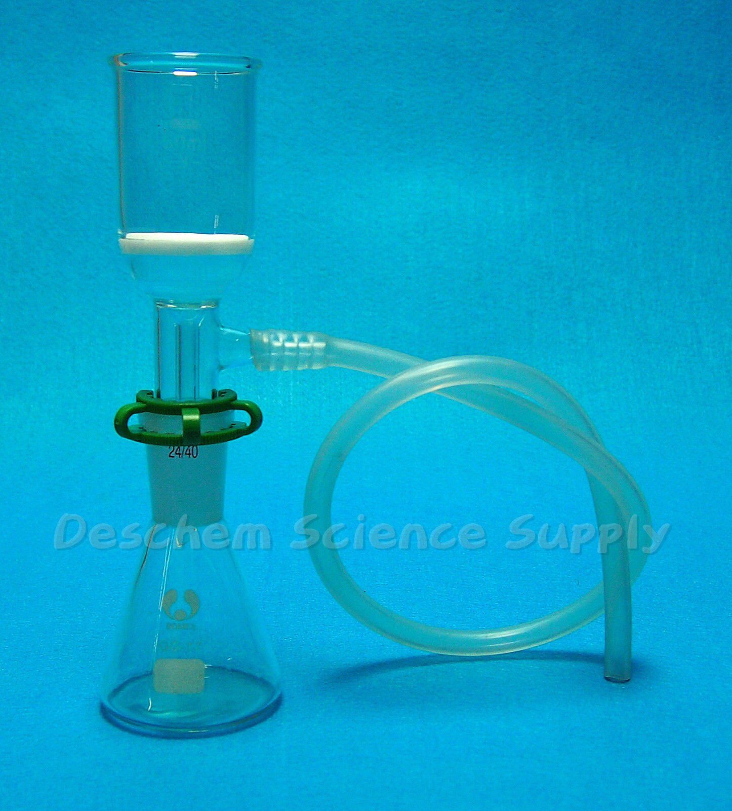 100ml,Glass Suction Filter Unit,Erlenmeyer Bottle,Buchnel Funnel,W/Rubber Hoses