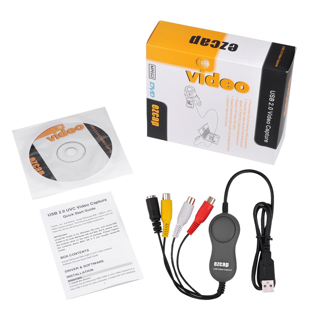 ezcap159 USB Analog Video Capture Grabber support both Windows and Catalina