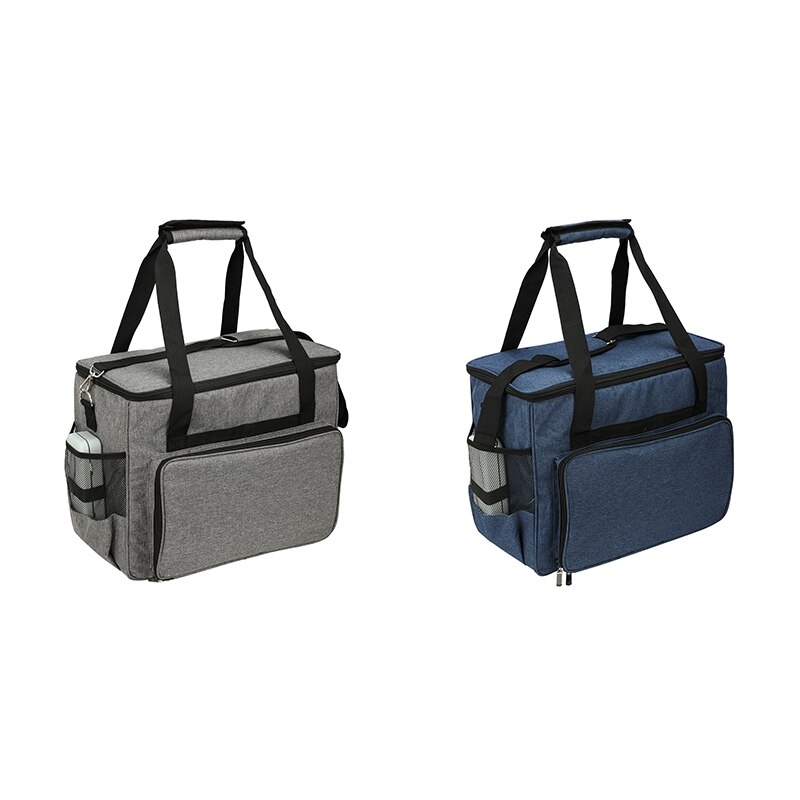 Stor kapacitet symaskine opbevaringstasker tote multi-funktionel bærbar rejse hjem organizer symaskine tilbehør grå