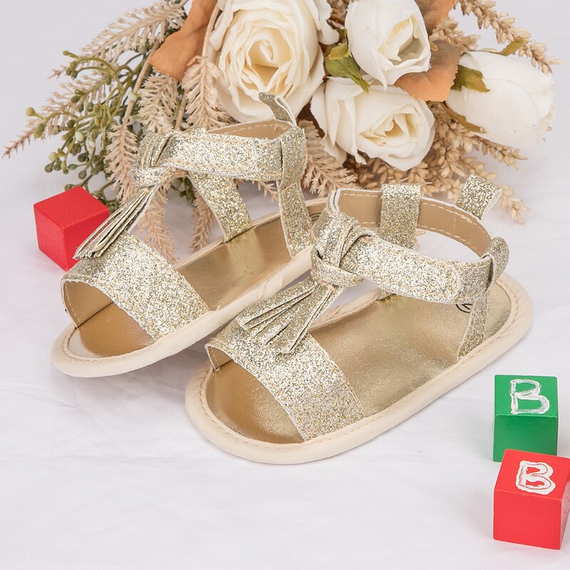 KIDSUN Neue Baby Mädchen Sadals Junge alias Bling Schuhe Baumwolle Anti-rutsch Sommer Prinzessin Erste Wanderer
