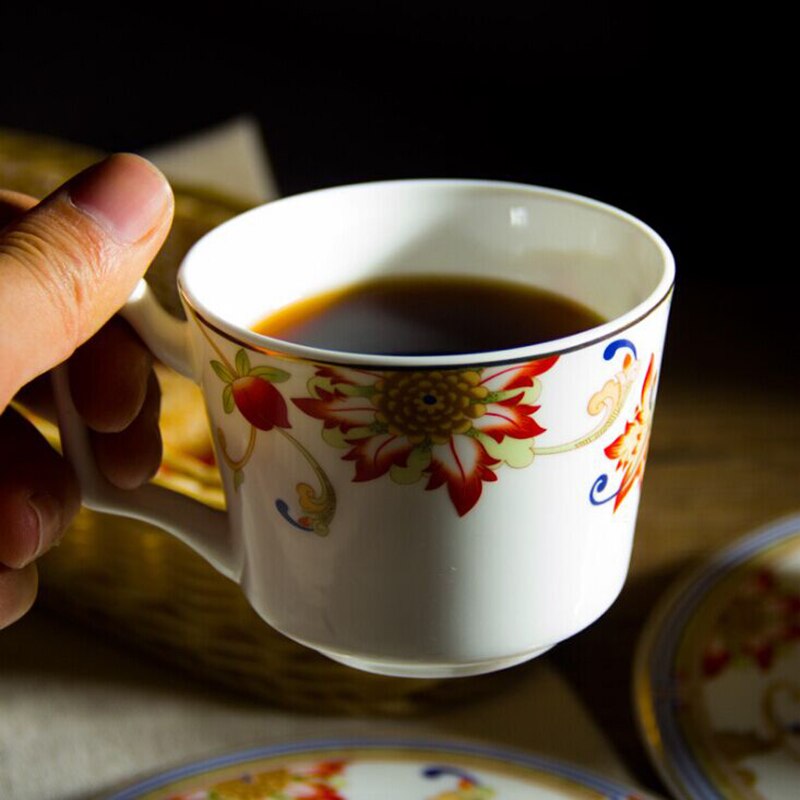 Top Grade Bone China Coffee Cup European Tea Cup Set And Saucer Home Party Afternoon Tea Teacup Porcelain BB95