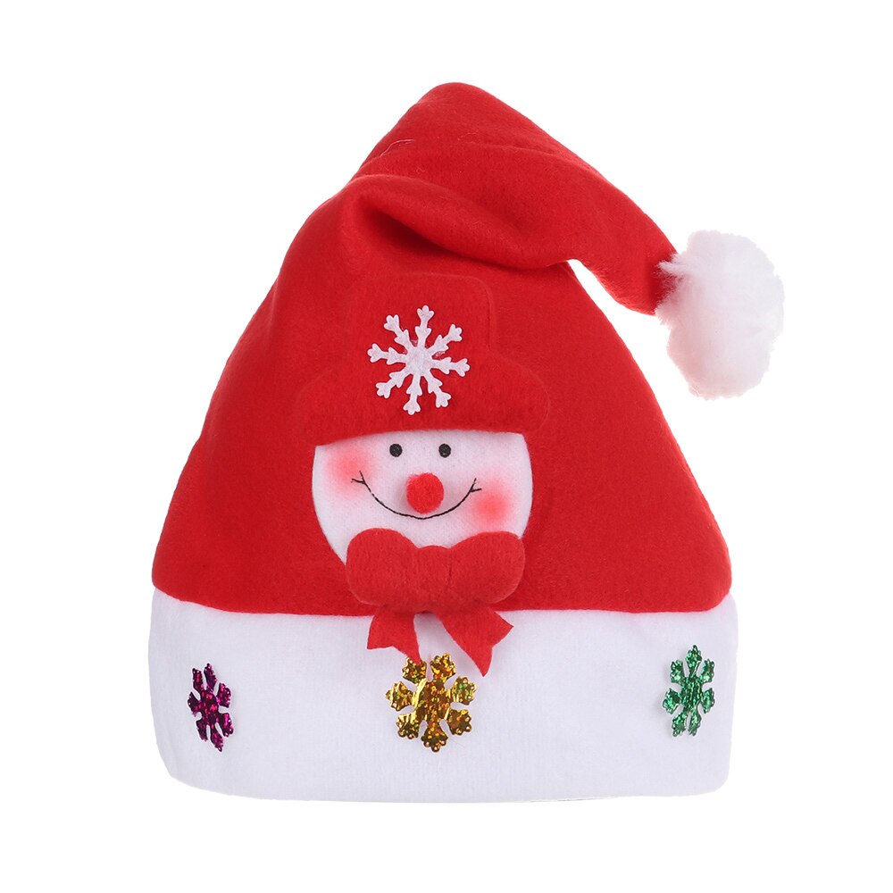 Merry Christmas Hat for Kids Santa Claus/Deer/Snowman Cap Christmas Party Props Decoration Accessories Children Xmas: 03