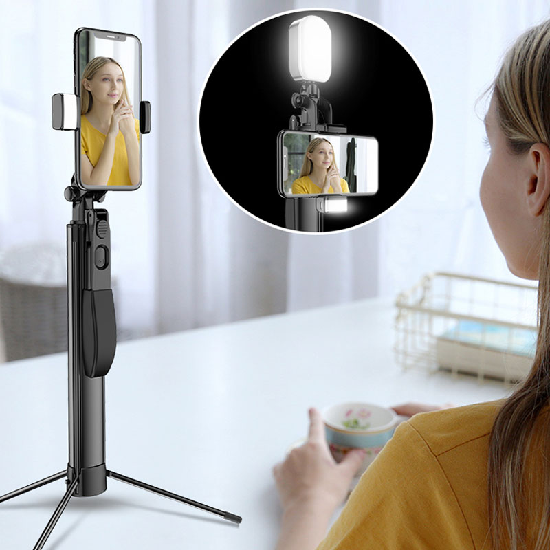 live Tripod Selfie Stick LED Ring light Handheld Stabilizer Steadicam 5 in 1 for iPhone X 8 Android SmartPhone VS Gimbal