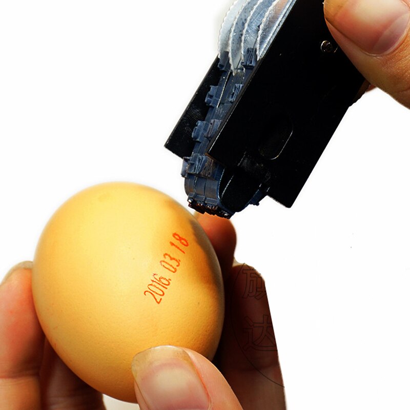 Bærbare datostempler til egg supermarked butikk skole bank kontor produksjon dato nummer stempel pute
