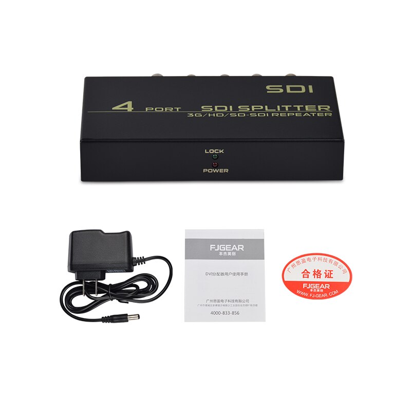 SDI Splitter 1x4 Multimedia Split Extender Full HD 1080P SDI 4 Ports Splitter SD-HD 3G-SDI for TV SDI Camera