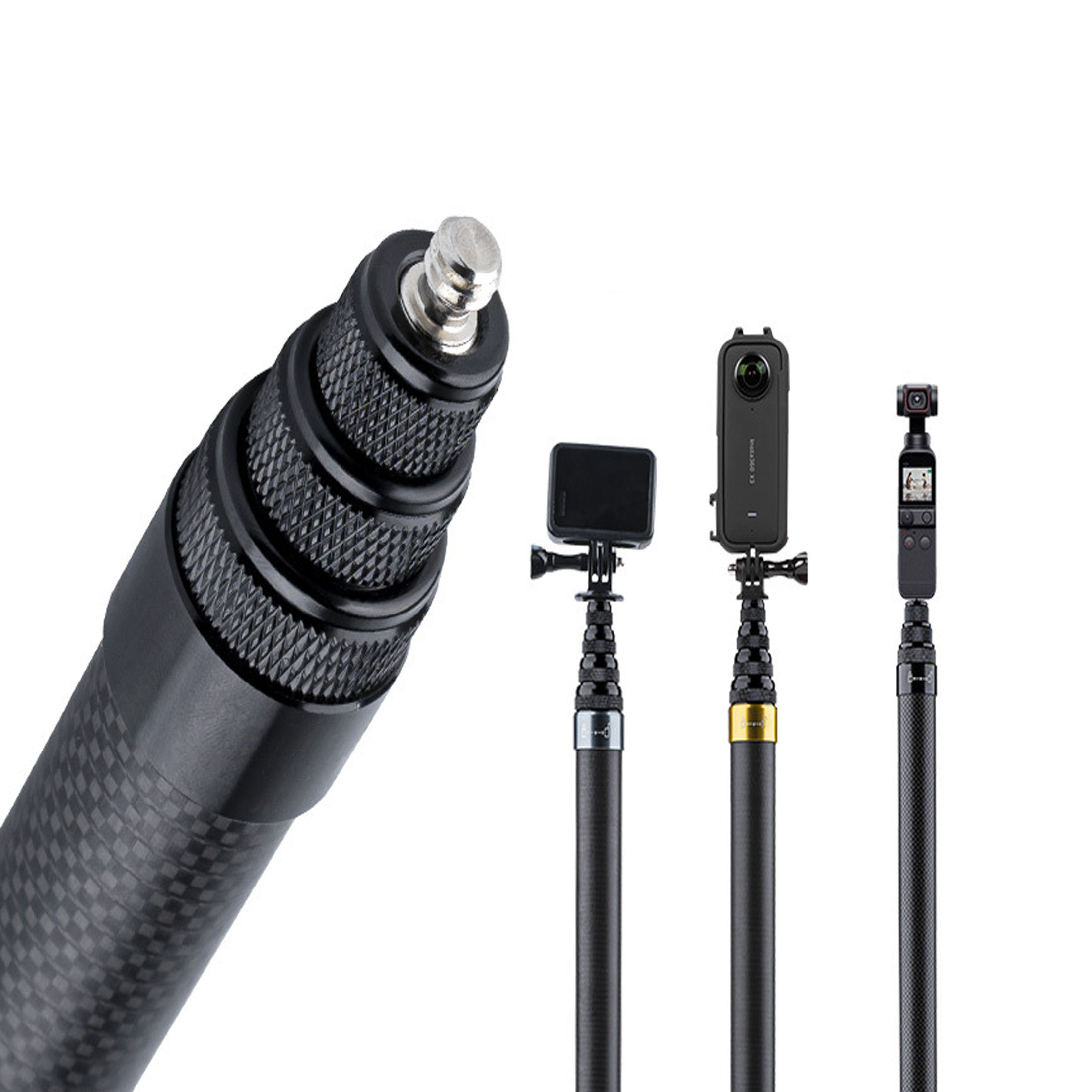 3m selfie-sticks für instagram, 360 x5 x4 x3, 118 zoll lange, unsichtbare carbonfaser-verlängerungsstange für instagram 360 x/one  x2