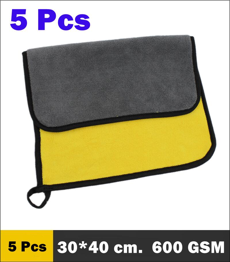 2/3/5/10 Pcs Car Wash Microfiber Towels Super Thick Soft Plush Cloth For Washing Cleaning Drying Absorb Wax Polishing: Orange