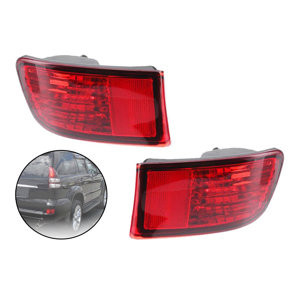 L/R Rear Bumper Light For Toyota Land Cruiser Prado J120 2002 ABS plastic Parts Useful