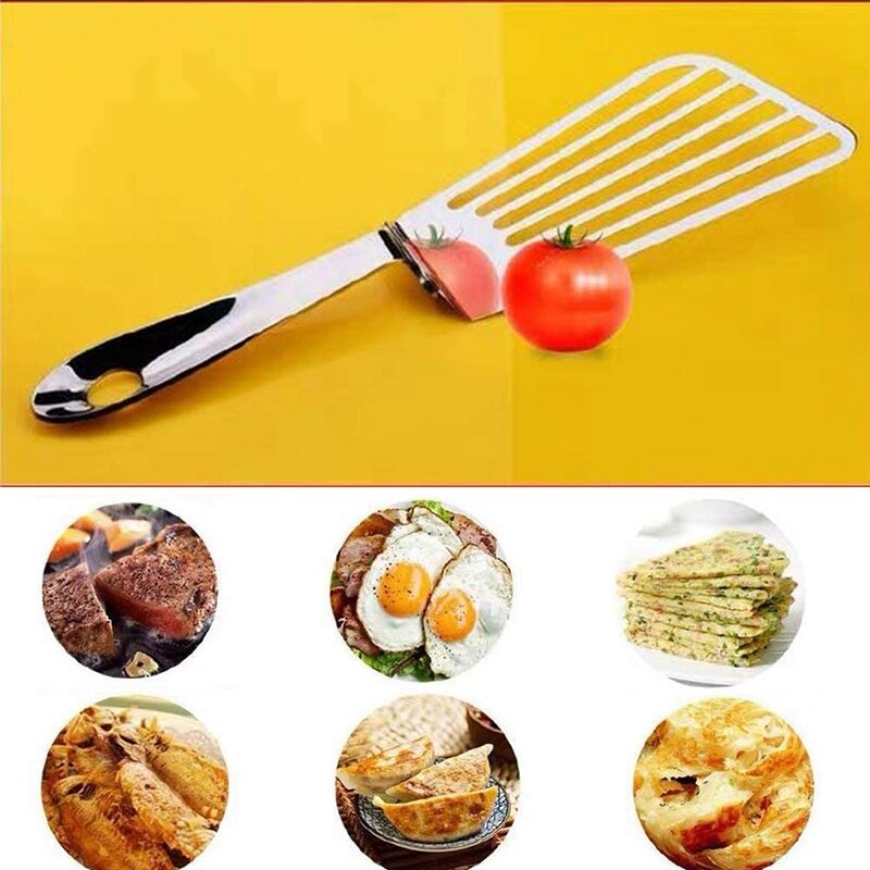 Stainless Spatula Fish Spatula with Long Wide Flexible Blade,Flexible Sturdy Spatula Support Easier for Flipping