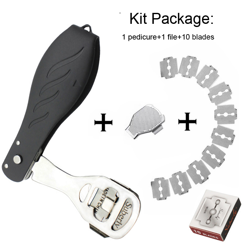 Rvs Pedicure Gereedschap Pedicure Set Voet Peeling Maks Manicure Professionele Eelt Voet Schaafmachine Pedicure Mes Scheerapparaat