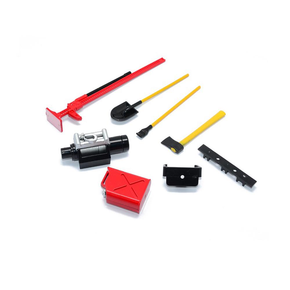Accesorios de herramientas de decoración simulada de coche RC para 1:10 RC Crawler TRX4 Axial SCX10 III AXI03007 RBX10 Redcat MST: Rojo