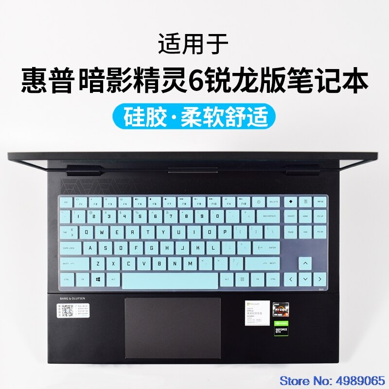 Protector de cubierta de teclado para portátil HP Omen Gaming 15-en0034ax 15-en0023dx 15-en0001ax 15-en0029nr en0008n 15-en AMD series: whiteblue