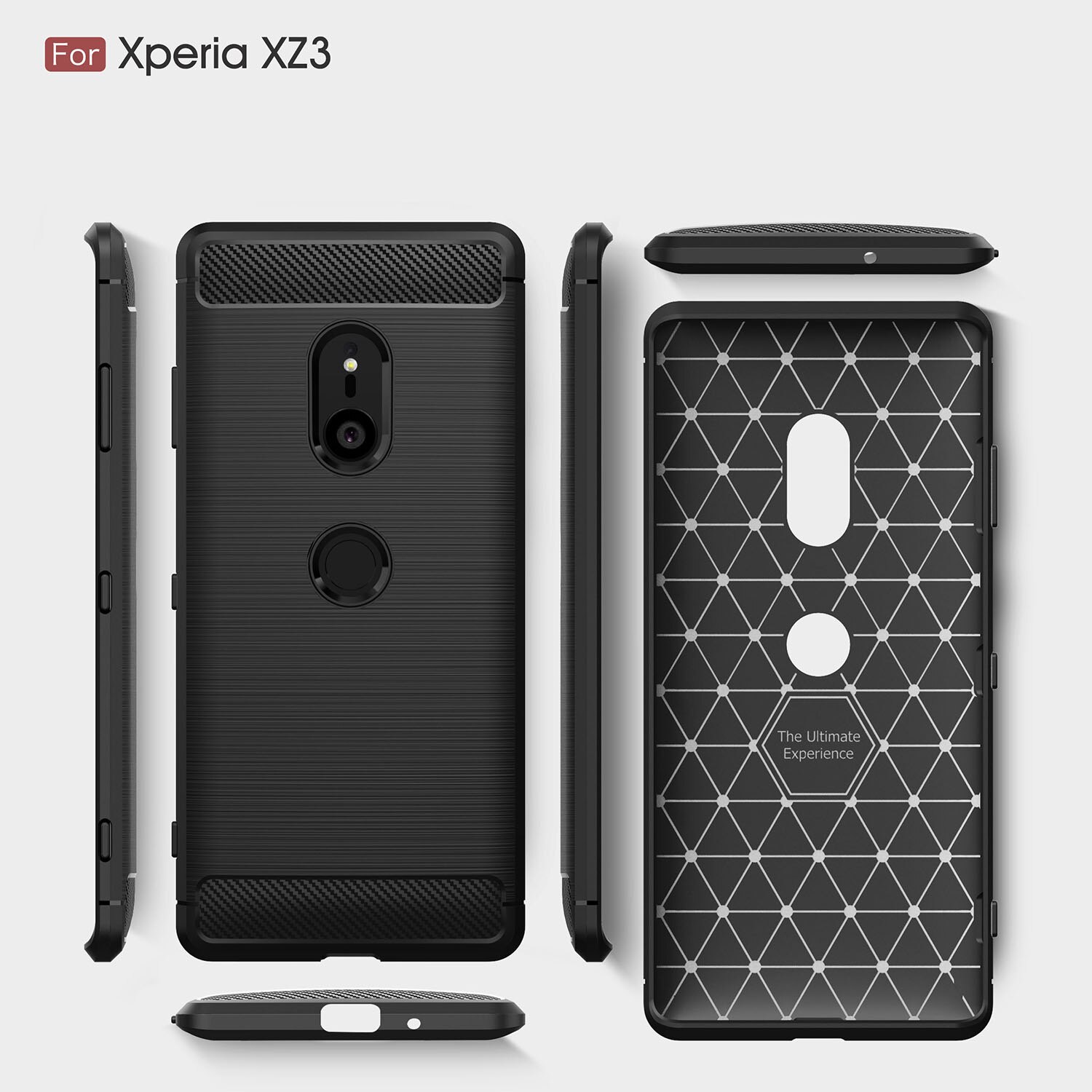 Para Sony Xperia XZ3 XZ1 XZ2 funda Premium de fibra de carbono fundas de teléfono a prueba de golpes para Sony Xperia XZ2 Compact XZ1 contraportada