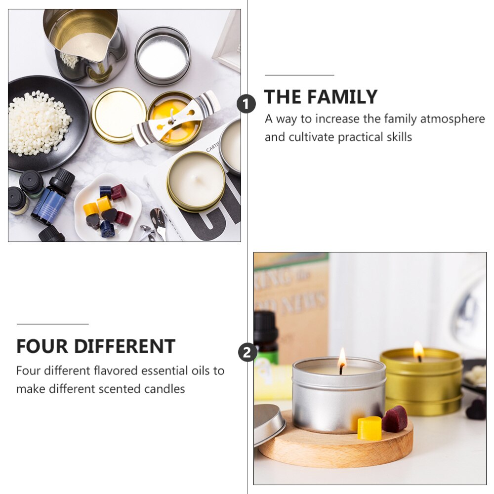 1 Set DIY Candle Making Kit Scented Candle Materials Tinplate Candle Cup