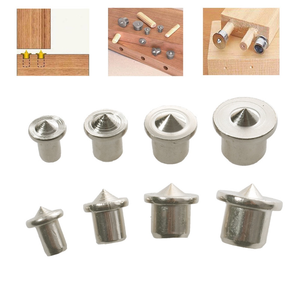 Goupilles de positionnement, 6mm, 8mm, 10mm, 12mm, fixation, marqueur de trous pour bois, ensemble de centres de Tenon pour le travail du bois, doux et dur